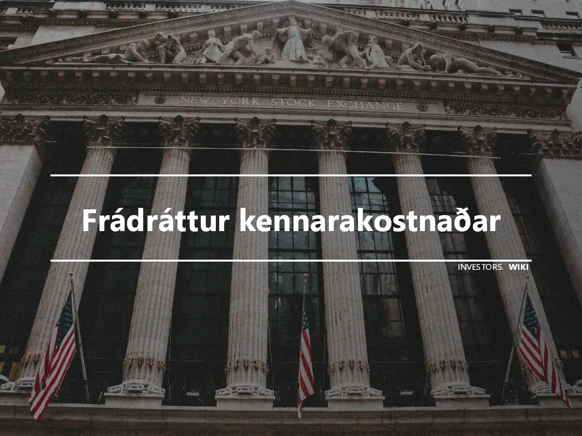 Frádráttur kennarakostnaðar