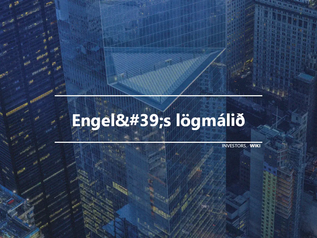 Engel&#39;s lögmálið