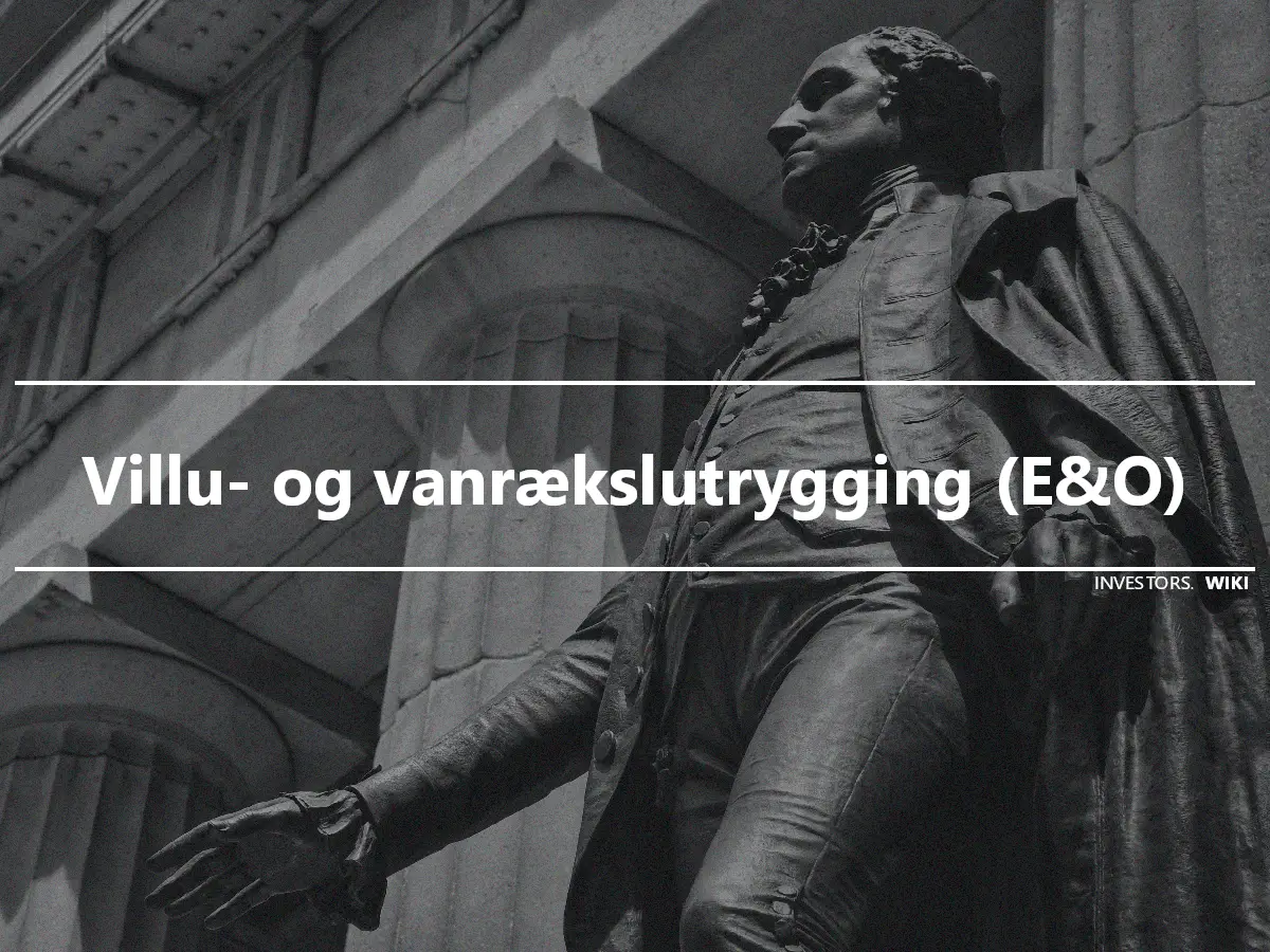 Villu- og vanrækslutrygging (E&O)