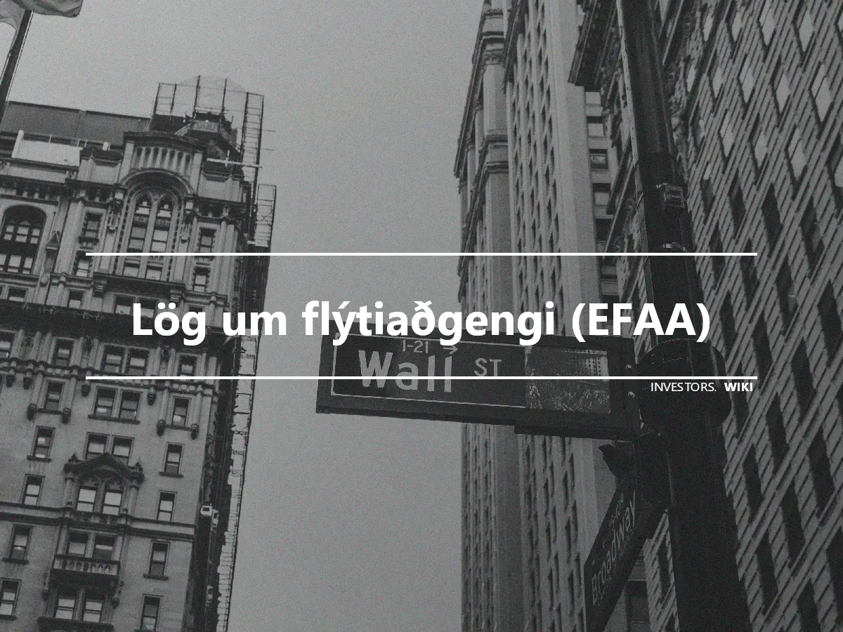 Lög um flýtiaðgengi (EFAA)