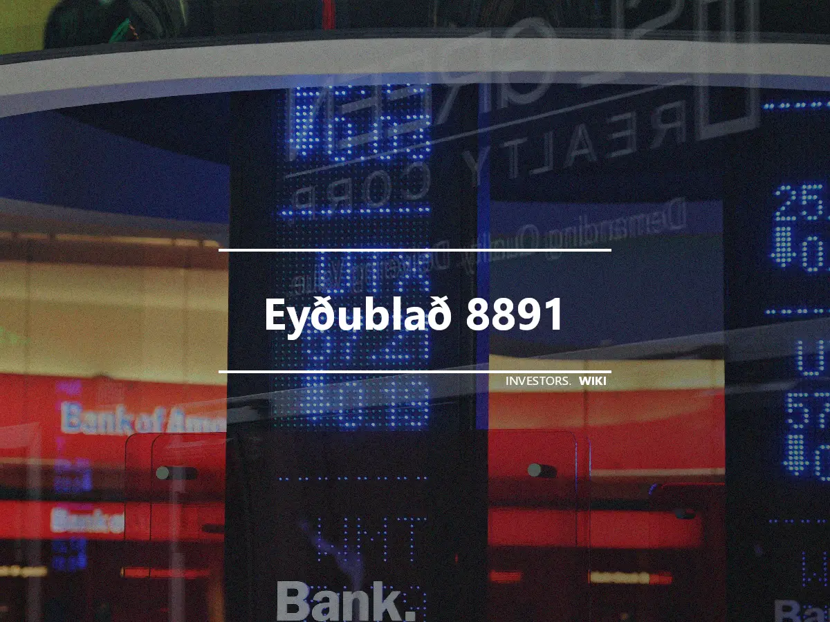 Eyðublað 8891