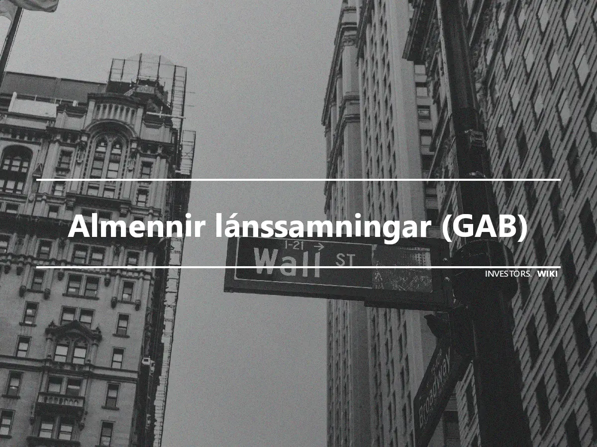 Almennir lánssamningar (GAB)