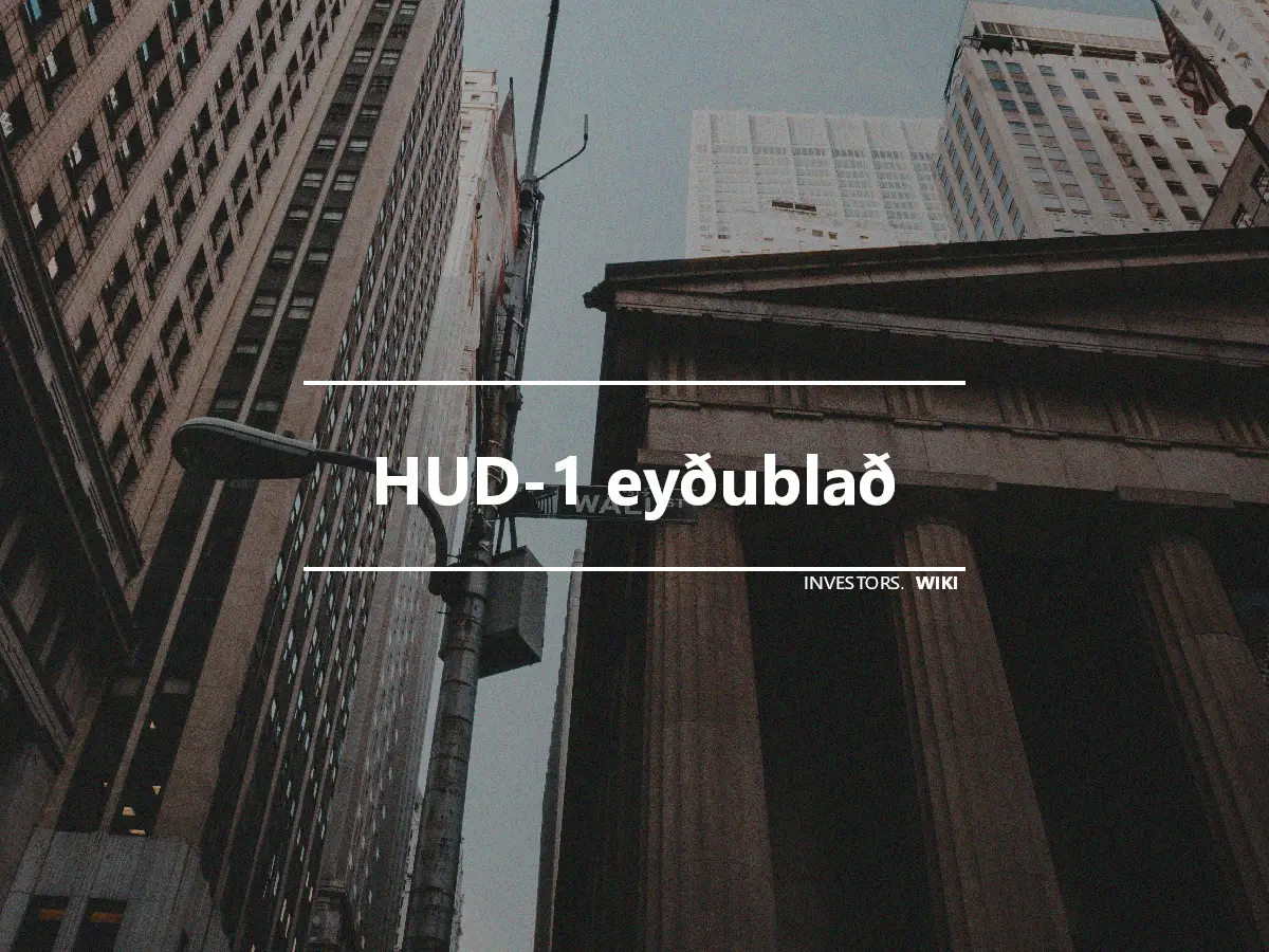 HUD-1 eyðublað