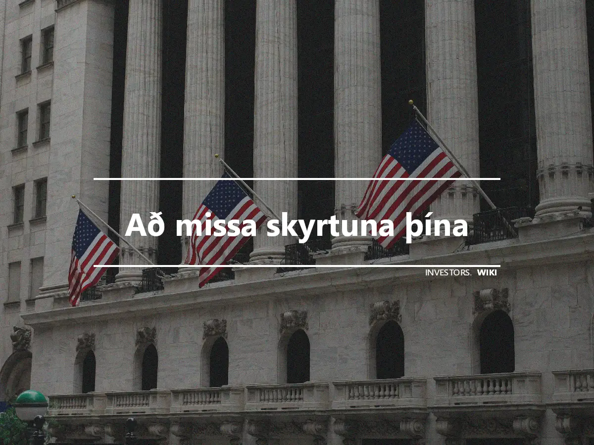 Að missa skyrtuna þína