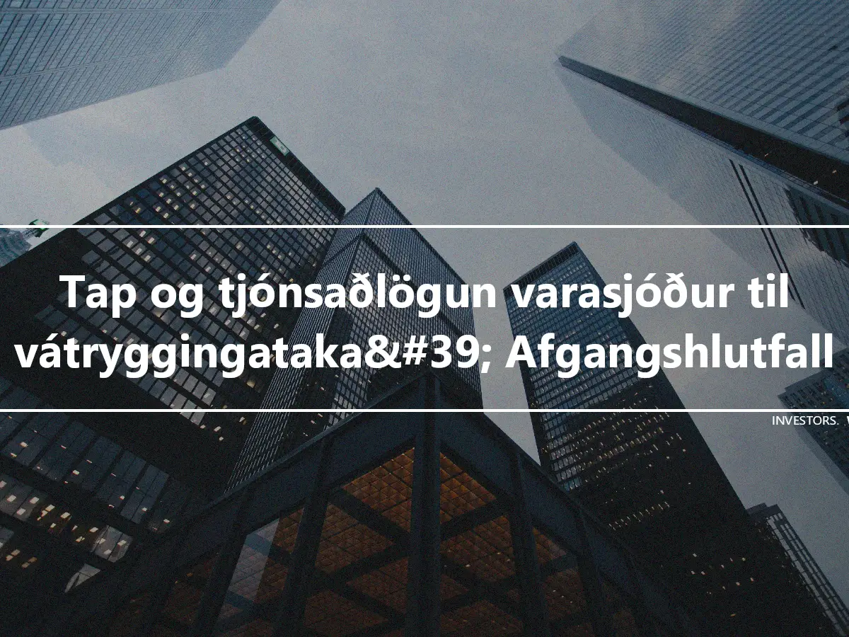 Tap og tjónsaðlögun varasjóður til vátryggingataka&#39; Afgangshlutfall