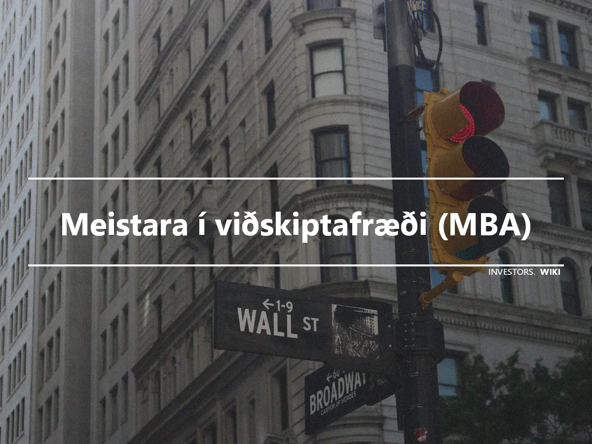 Meistara í viðskiptafræði (MBA)