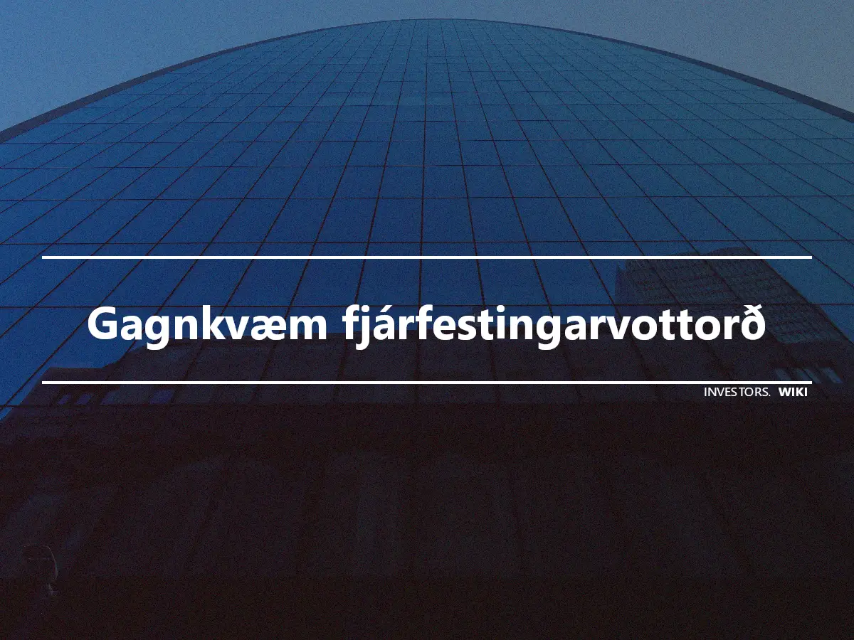 Gagnkvæm fjárfestingarvottorð