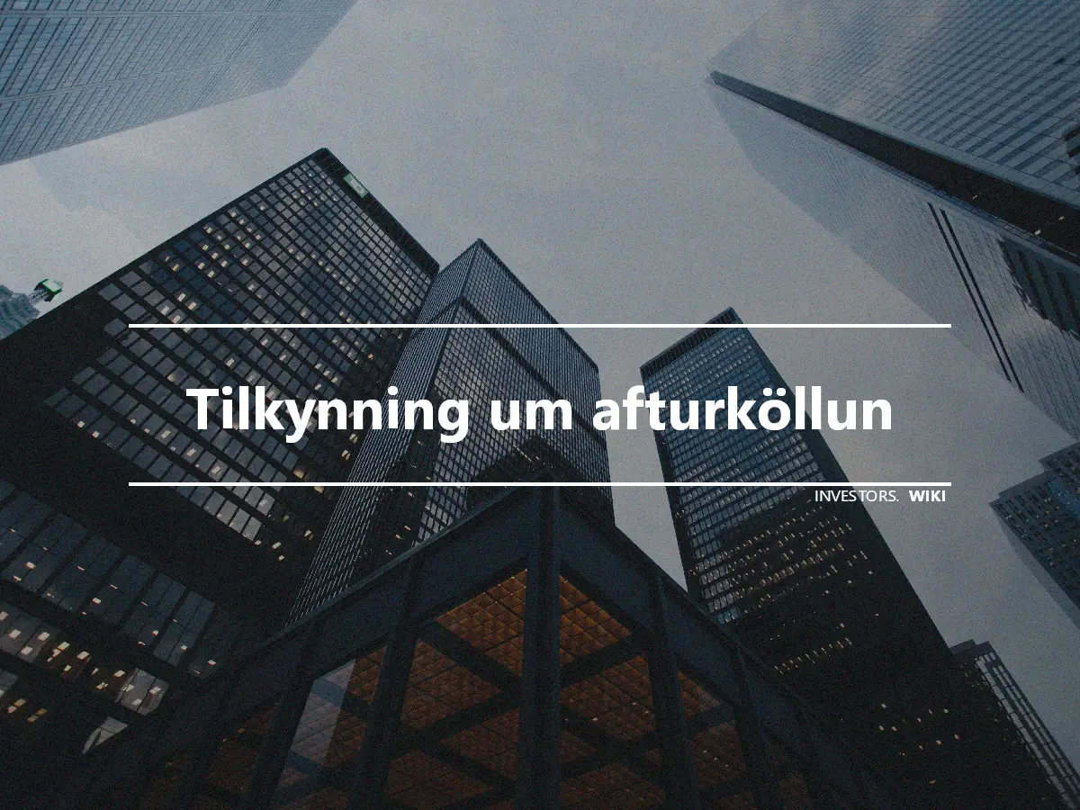 Tilkynning um afturköllun