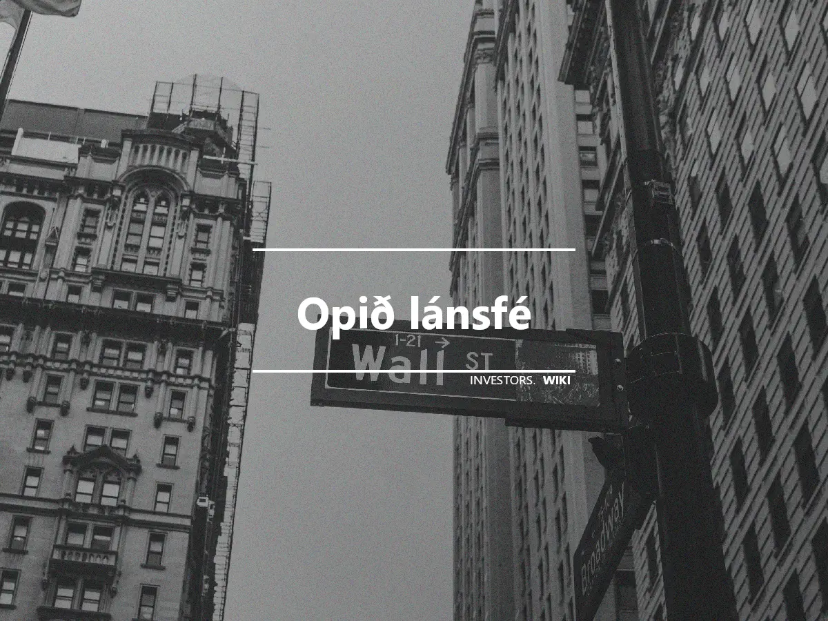 Opið lánsfé