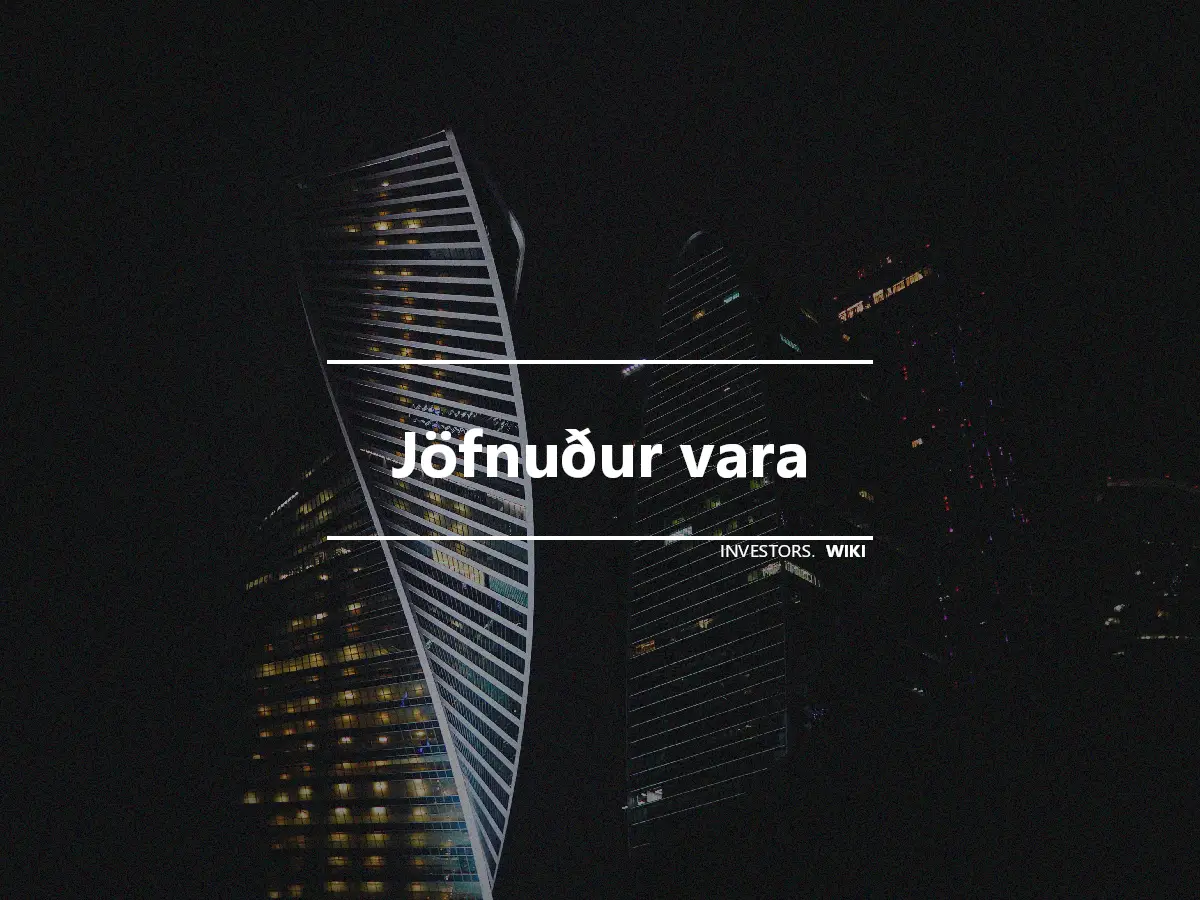 Jöfnuður vara