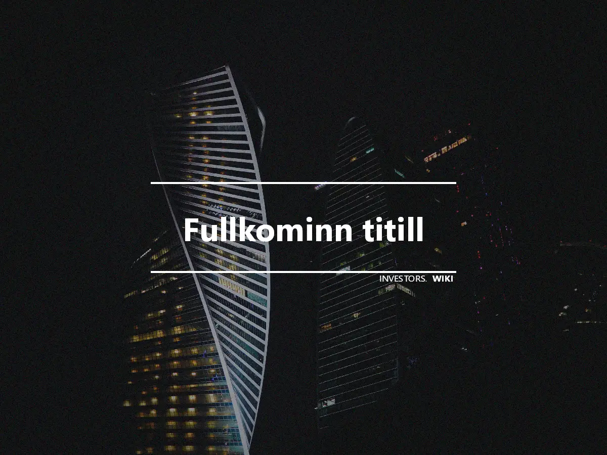 Fullkominn titill