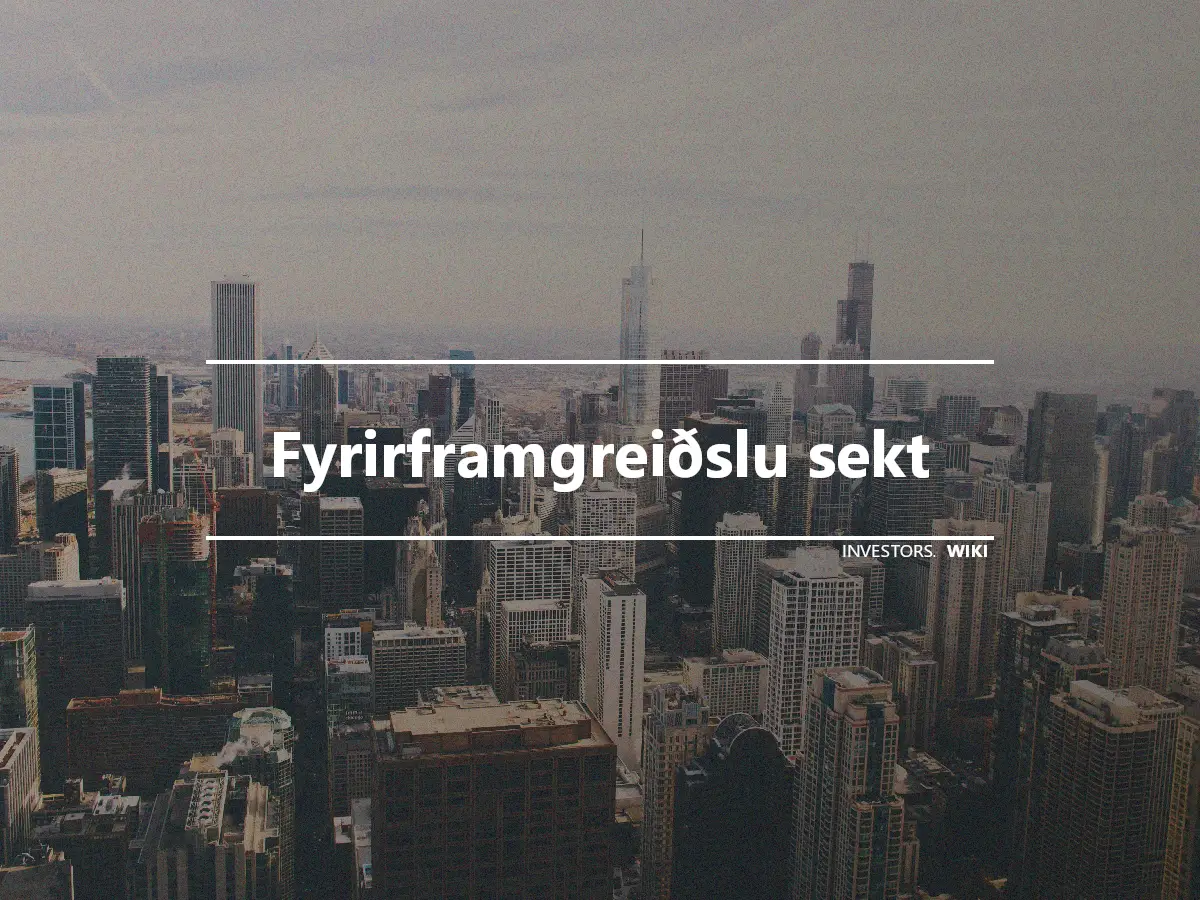 Fyrirframgreiðslu sekt