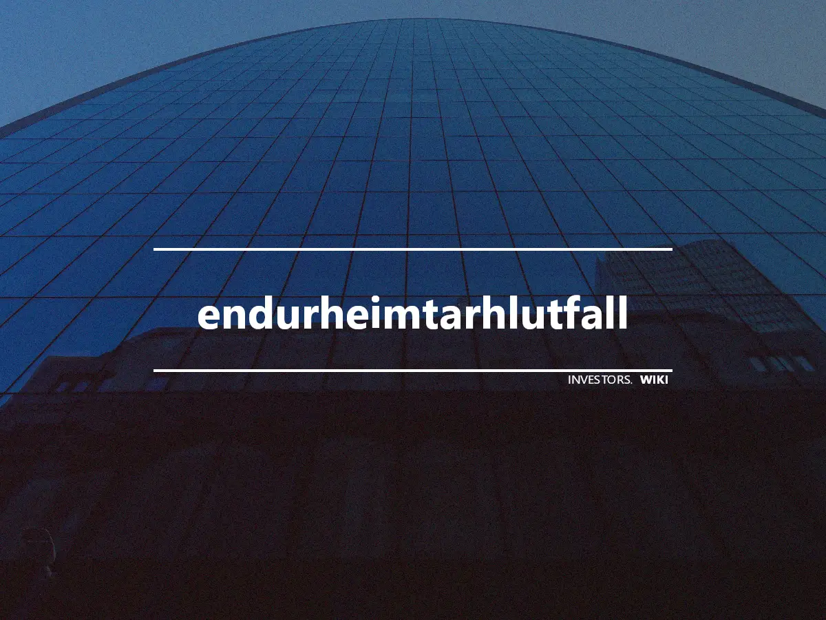 endurheimtarhlutfall