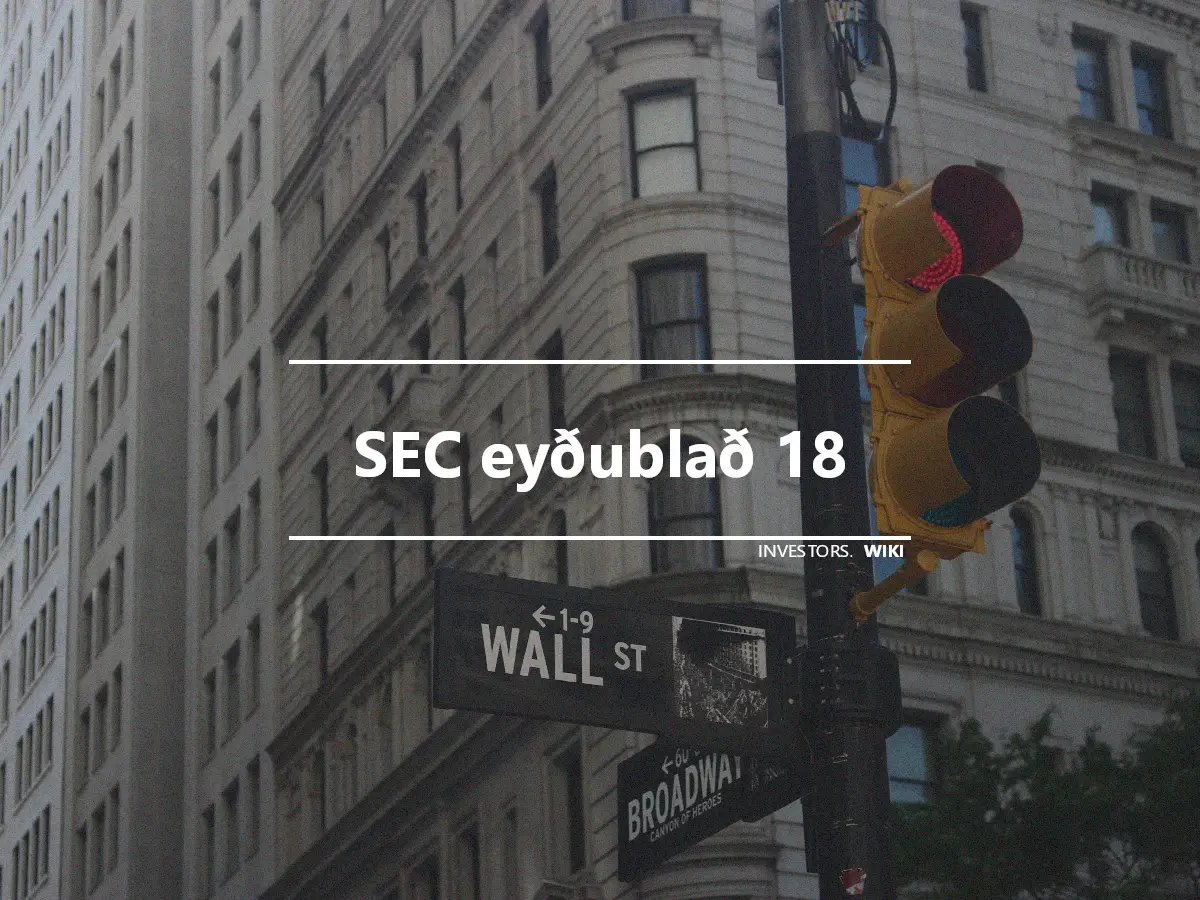 SEC eyðublað 18