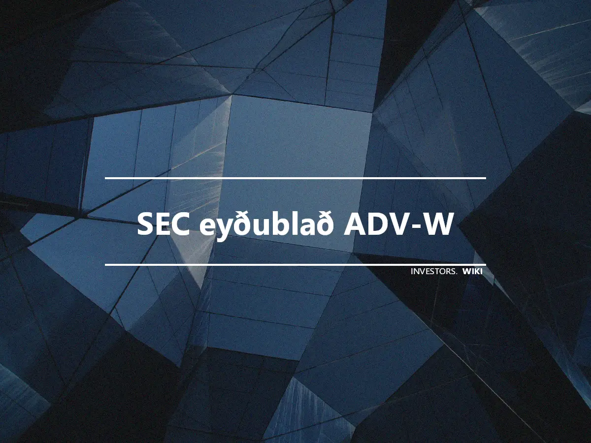 SEC eyðublað ADV-W