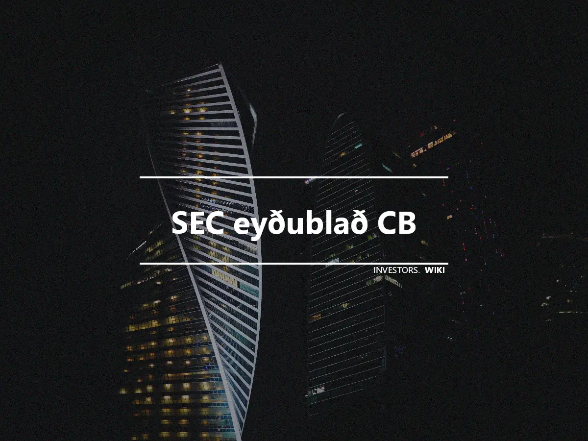 SEC eyðublað CB