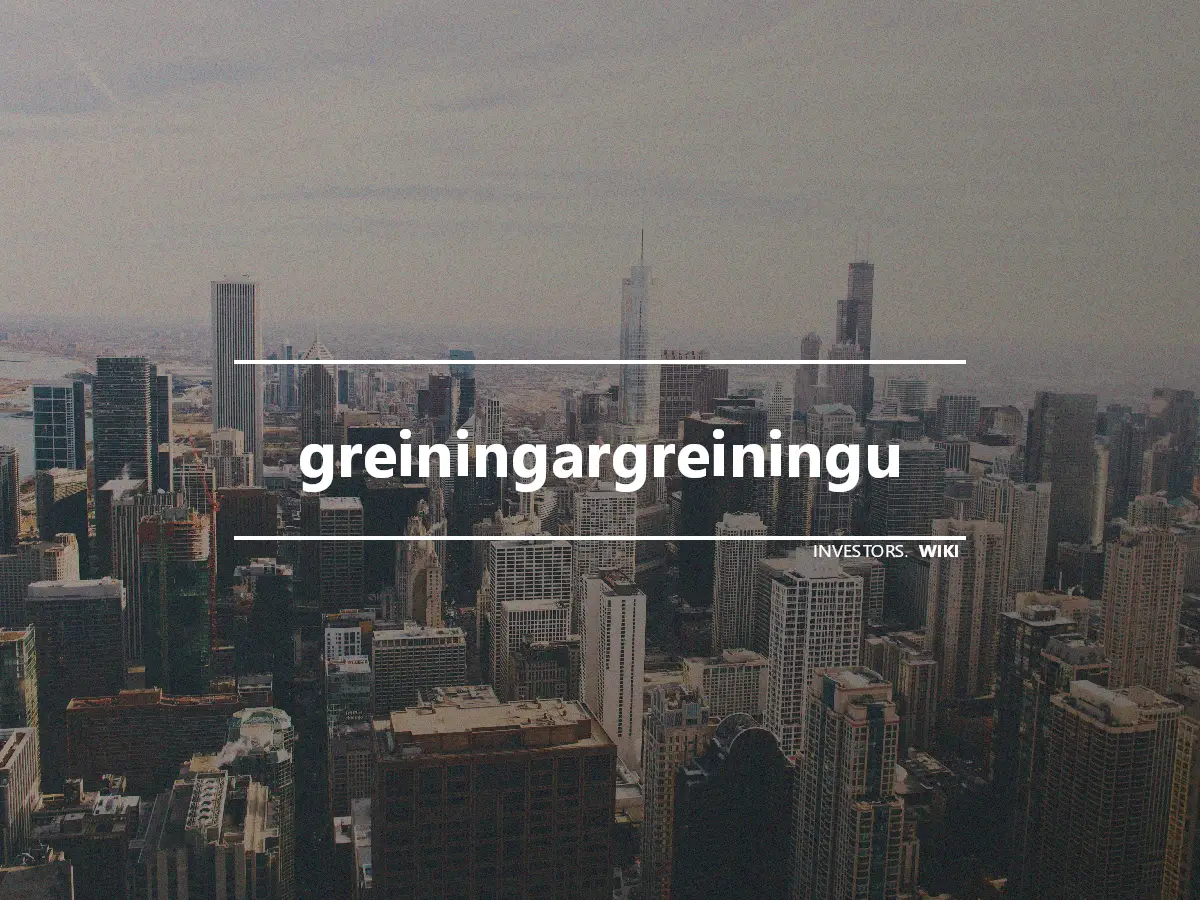 greiningargreiningu