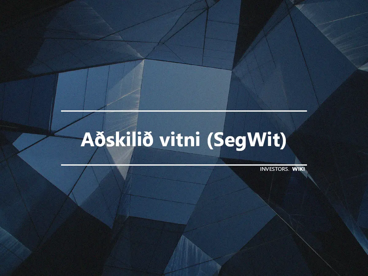 Aðskilið vitni (SegWit)