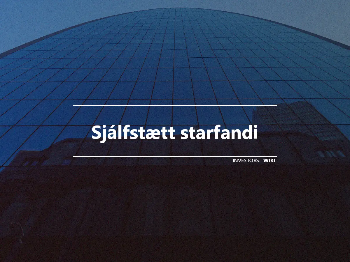 Sjálfstætt starfandi