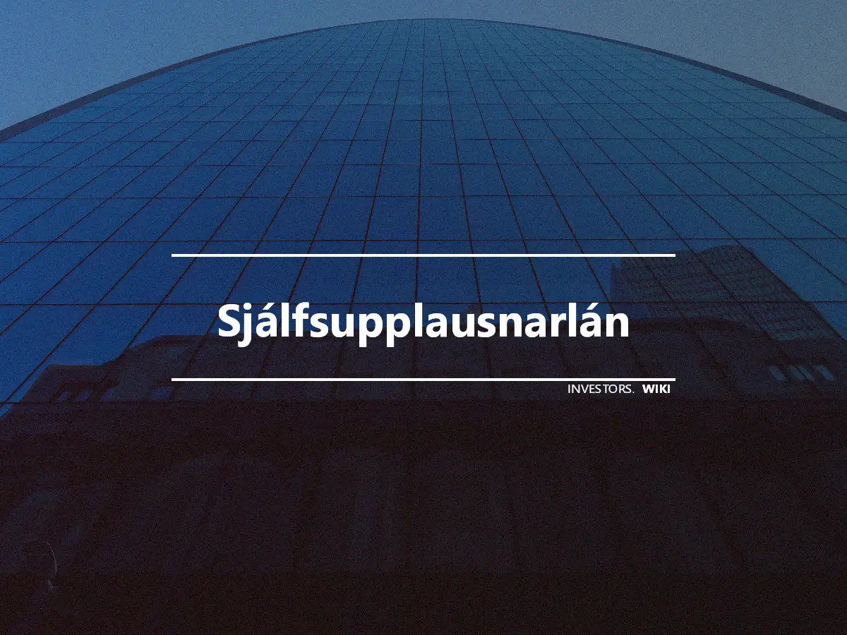 Sjálfsupplausnarlán