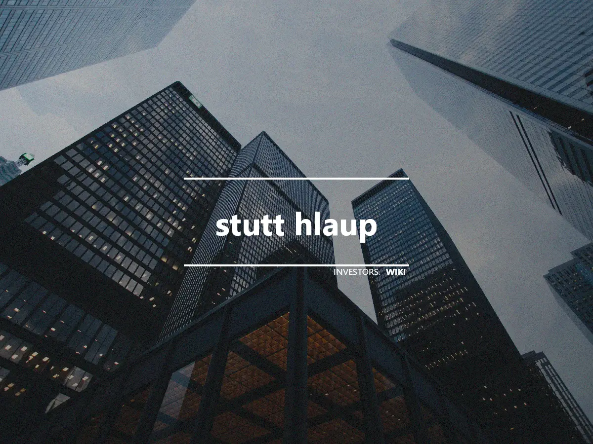 stutt hlaup