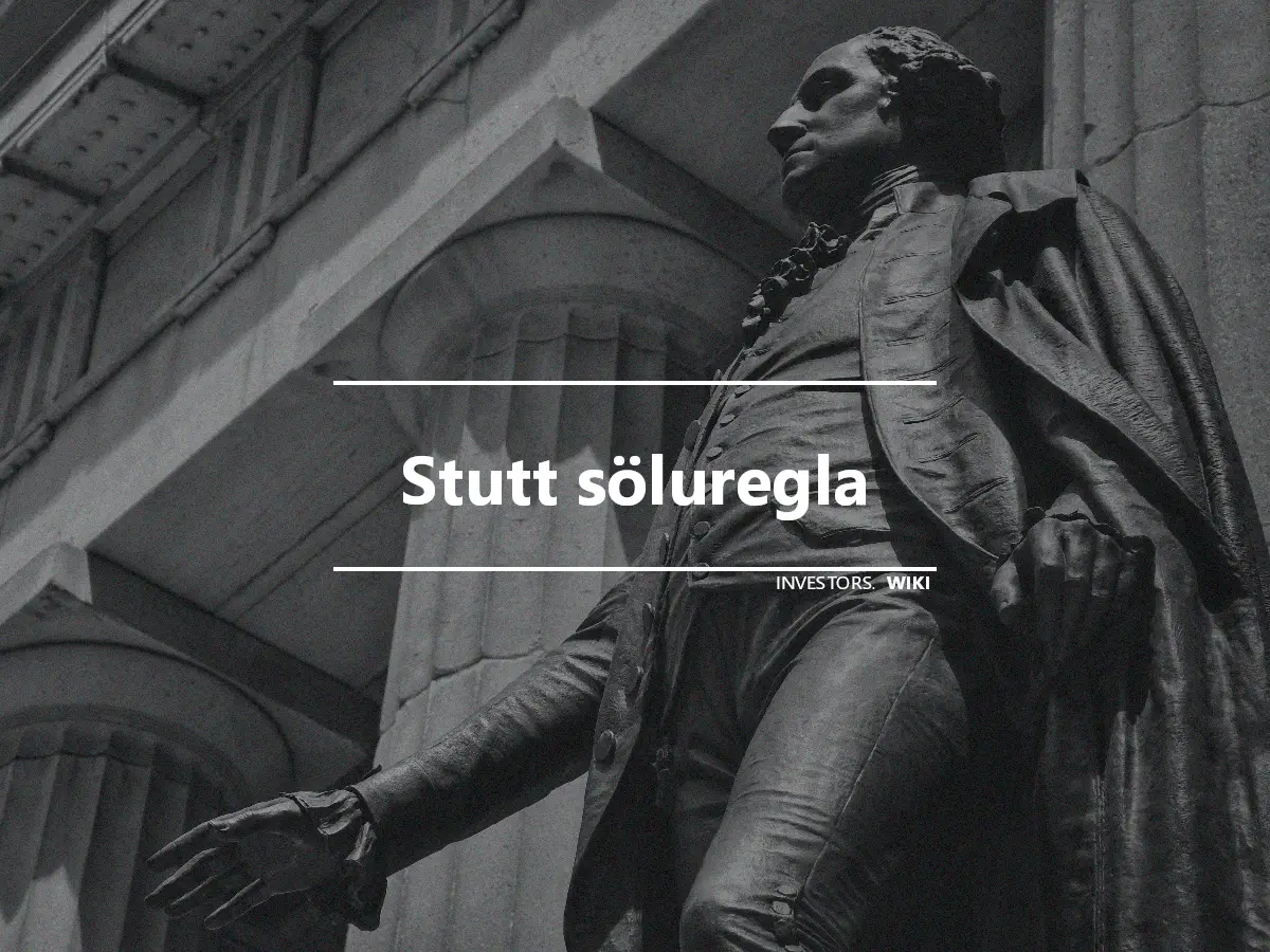 Stutt söluregla