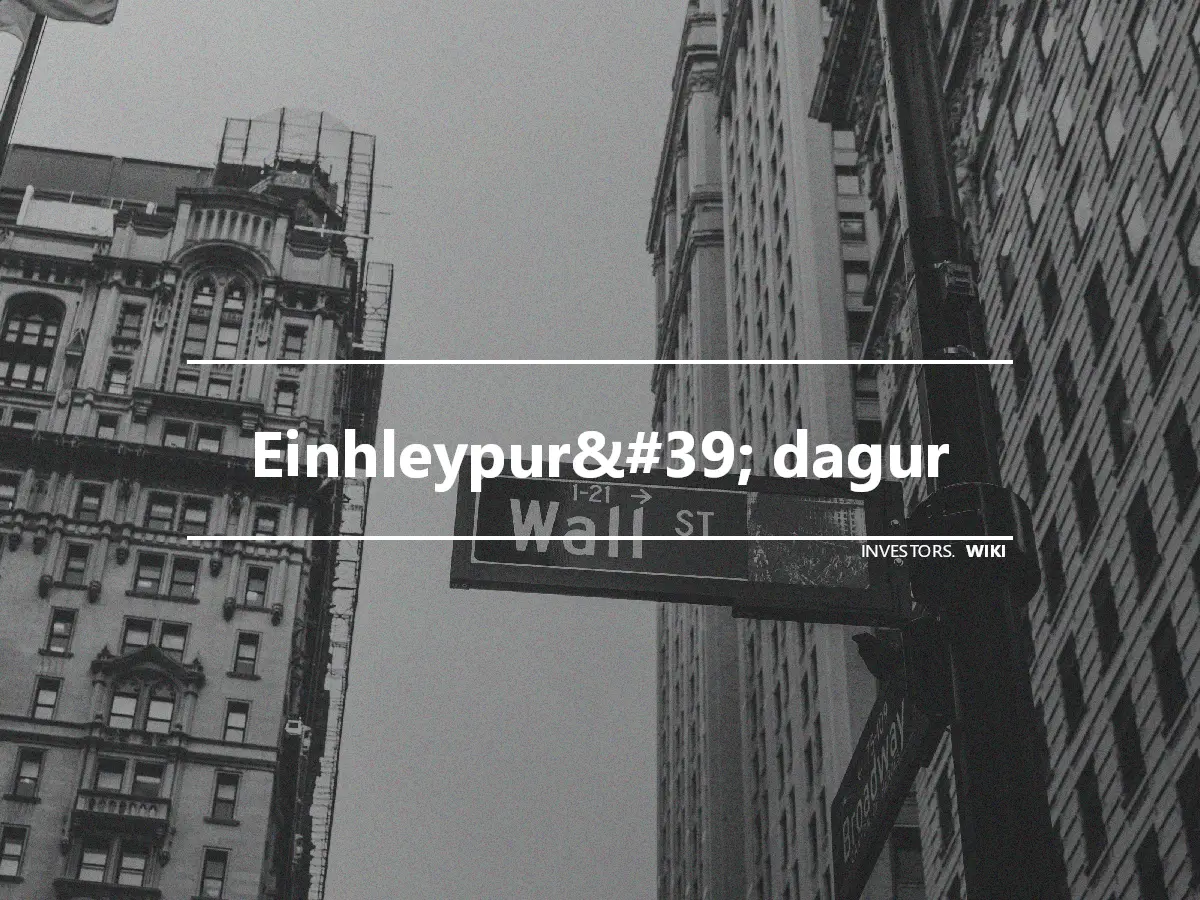 Einhleypur&#39; dagur