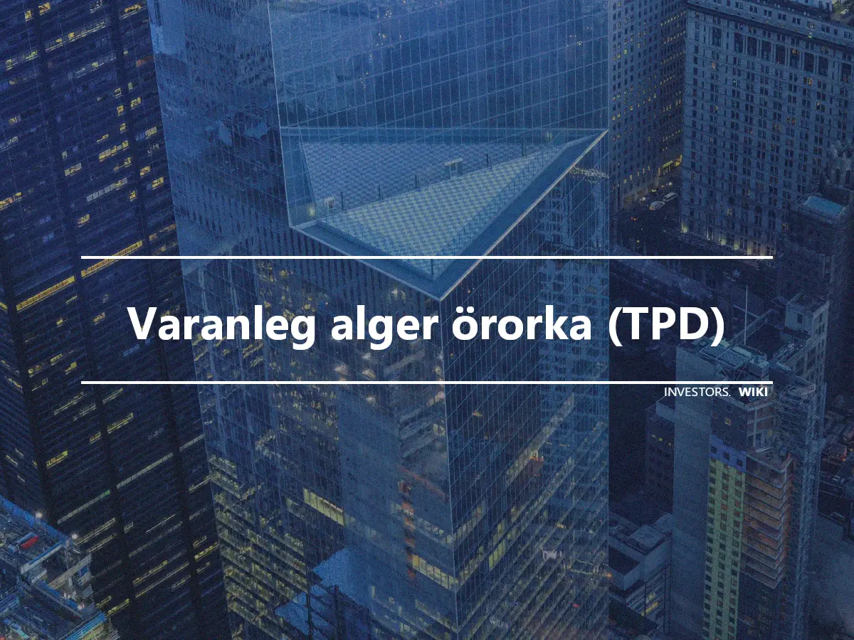 Varanleg alger örorka (TPD)