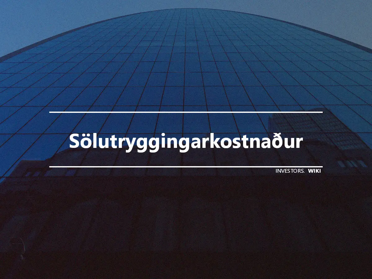 Sölutryggingarkostnaður