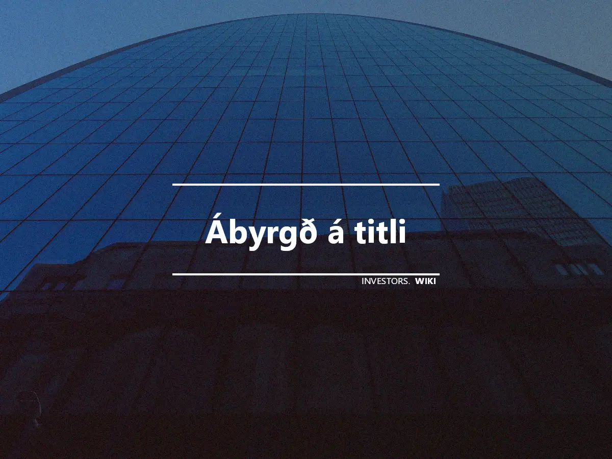 Ábyrgð á titli