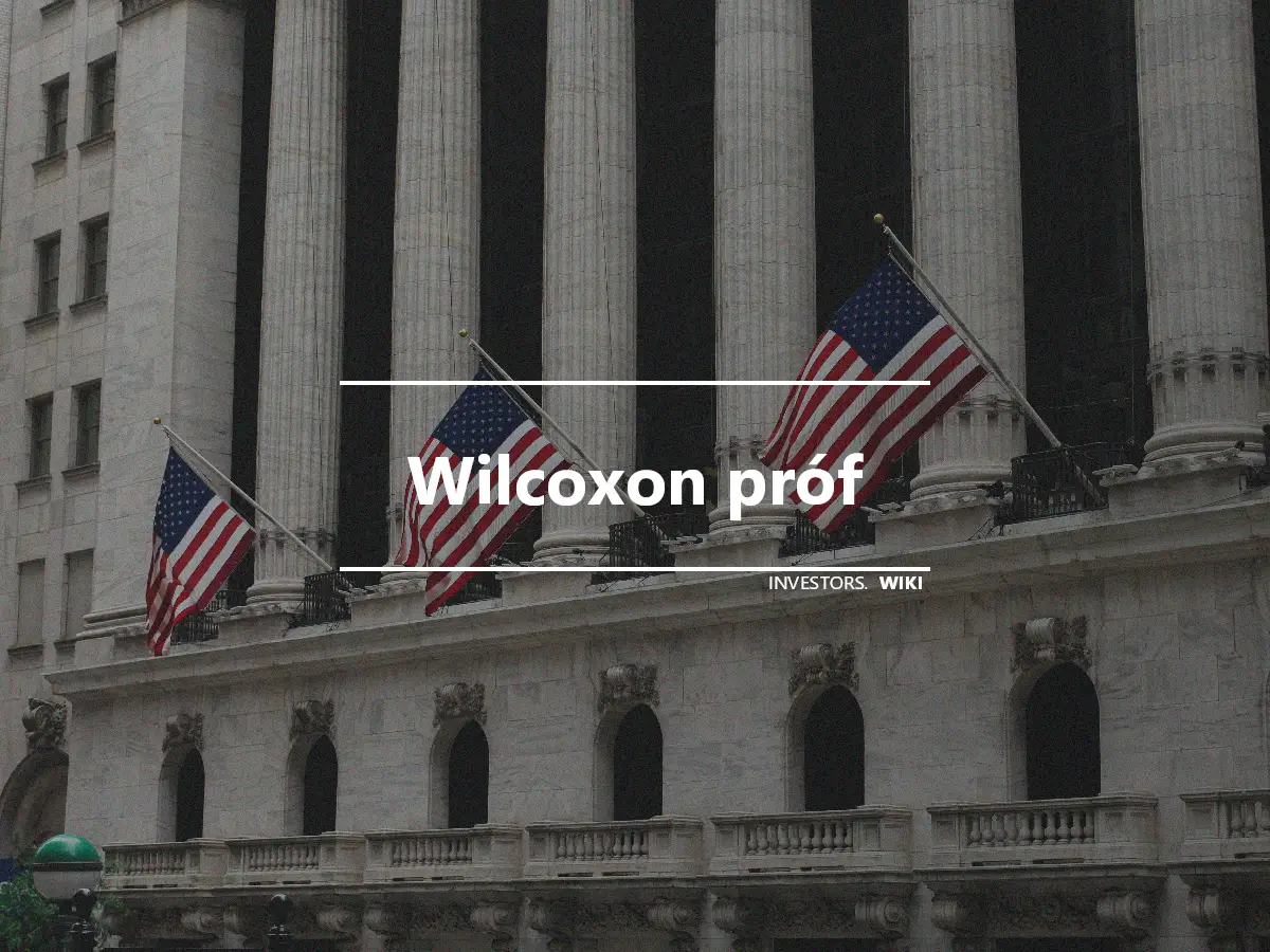 Wilcoxon próf