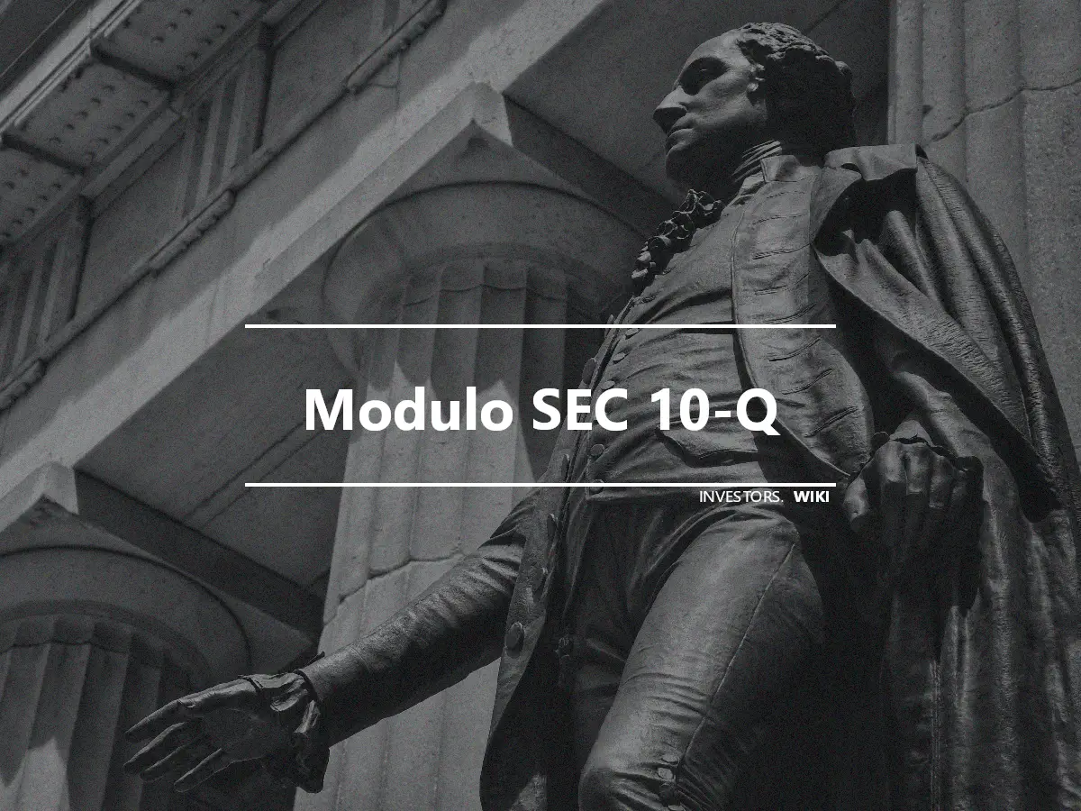 Modulo SEC 10-Q
