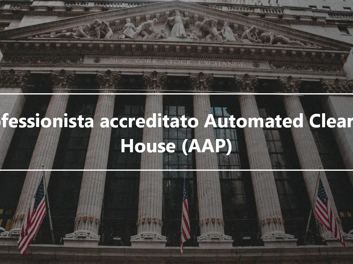 Professionista accreditato Automated Clearing House (AAP)