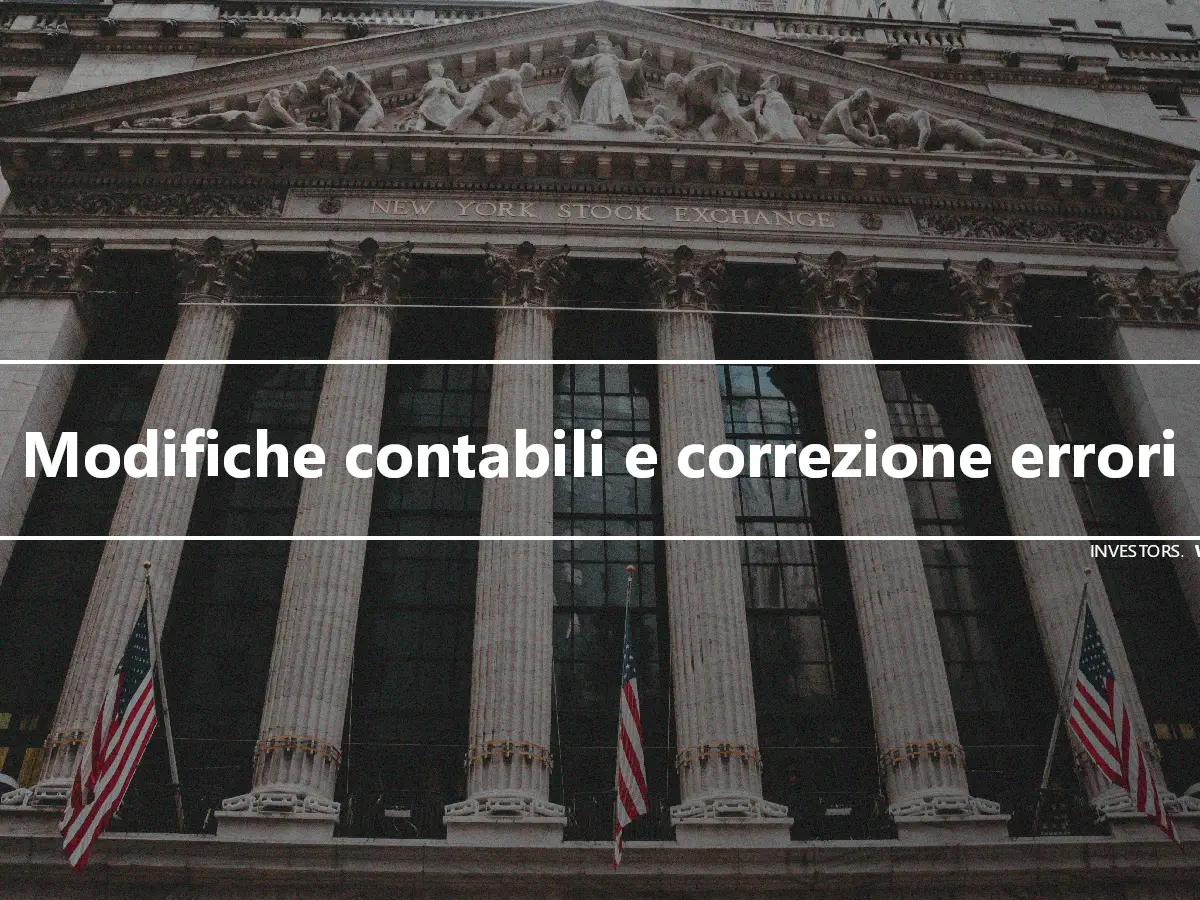 Modifiche contabili e correzione errori