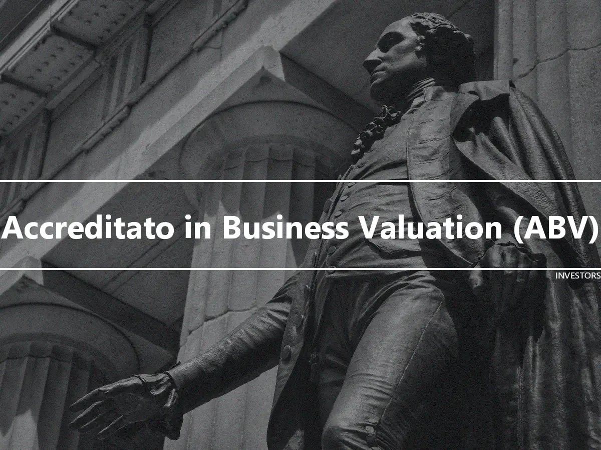 Accreditato in Business Valuation (ABV)