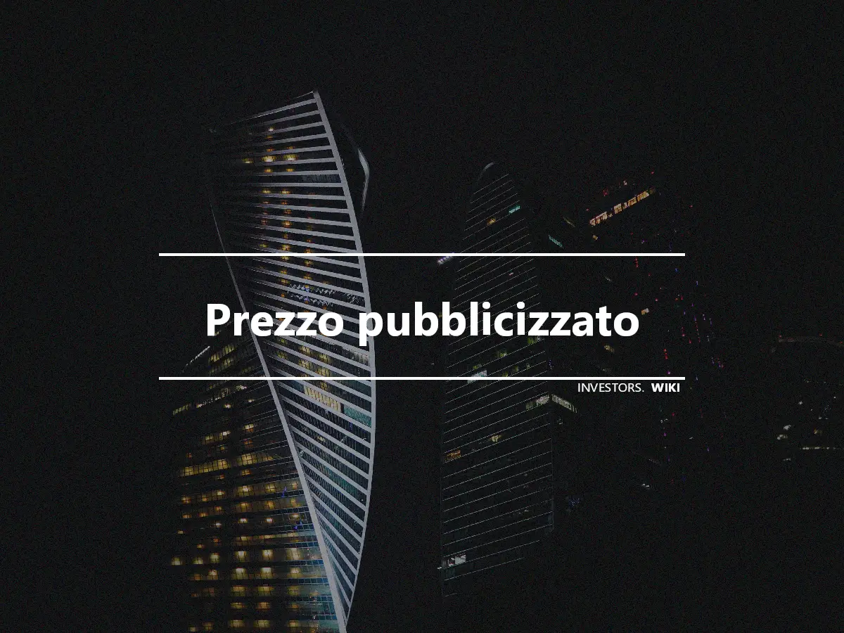 Prezzo pubblicizzato