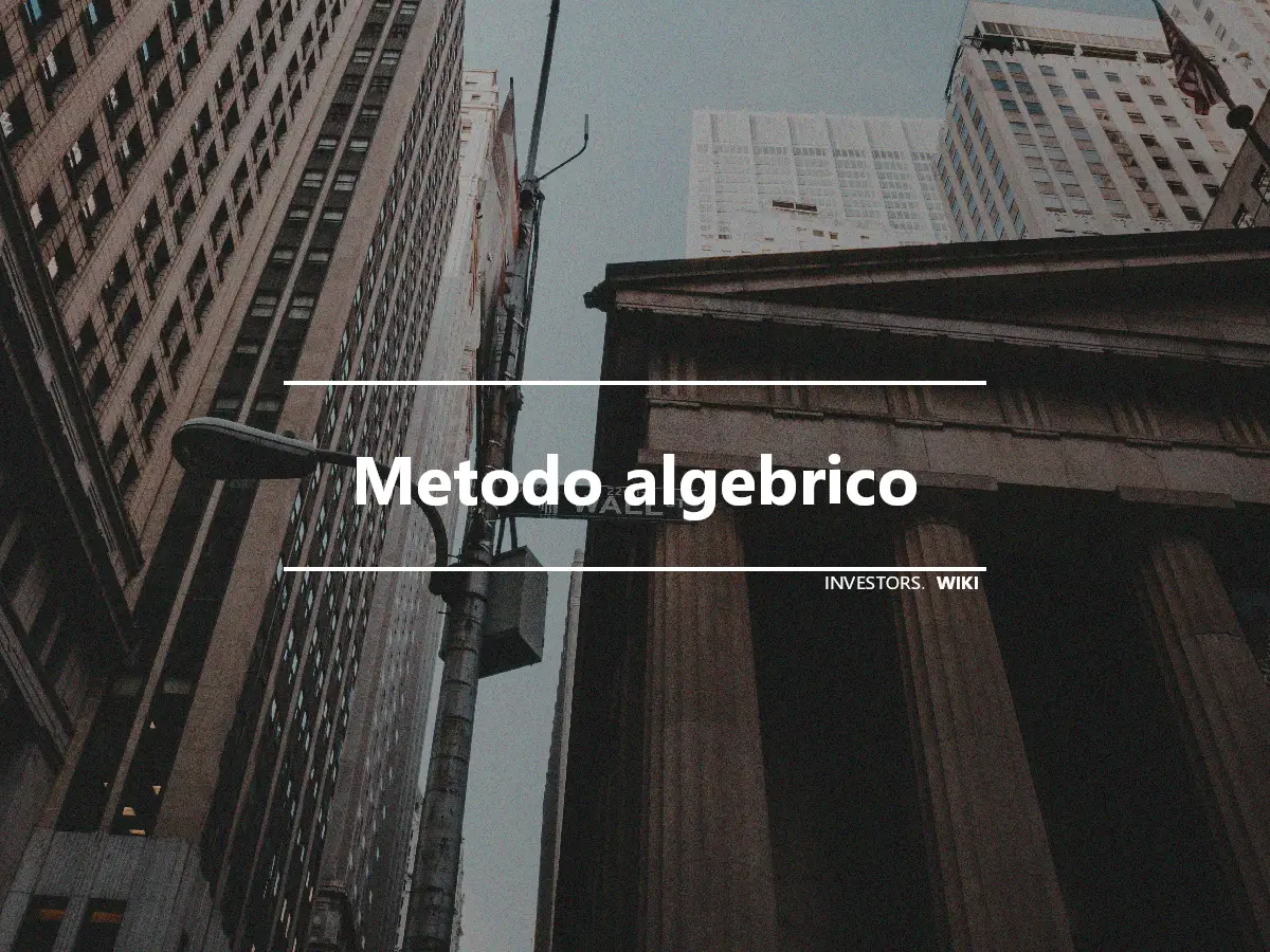 Metodo algebrico