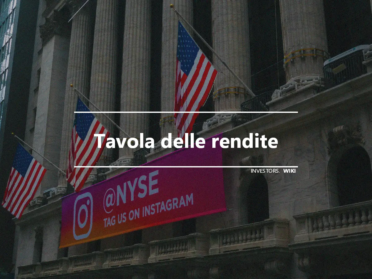 Tavola delle rendite