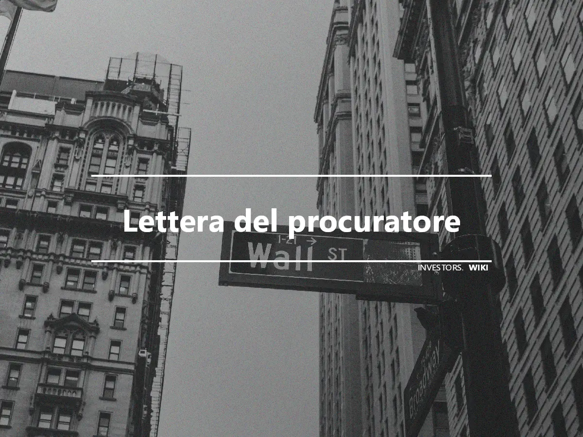 Lettera del procuratore