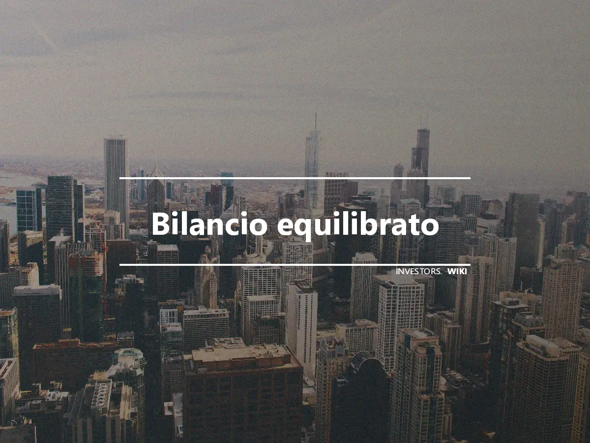 Bilancio equilibrato