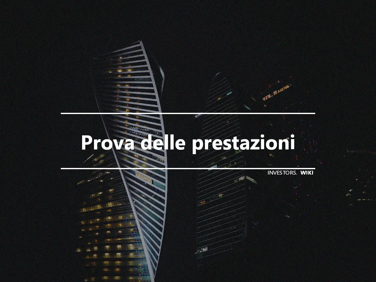 Prova delle prestazioni