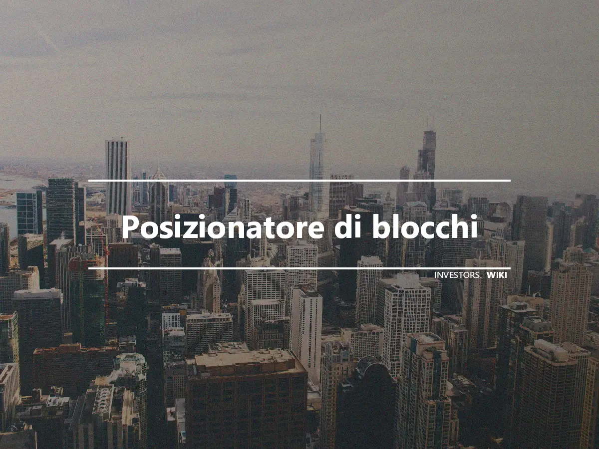 Posizionatore di blocchi