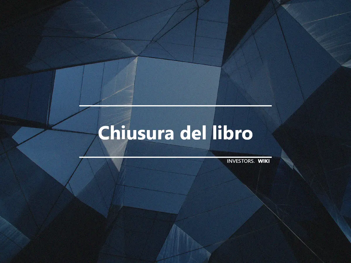 Chiusura del libro