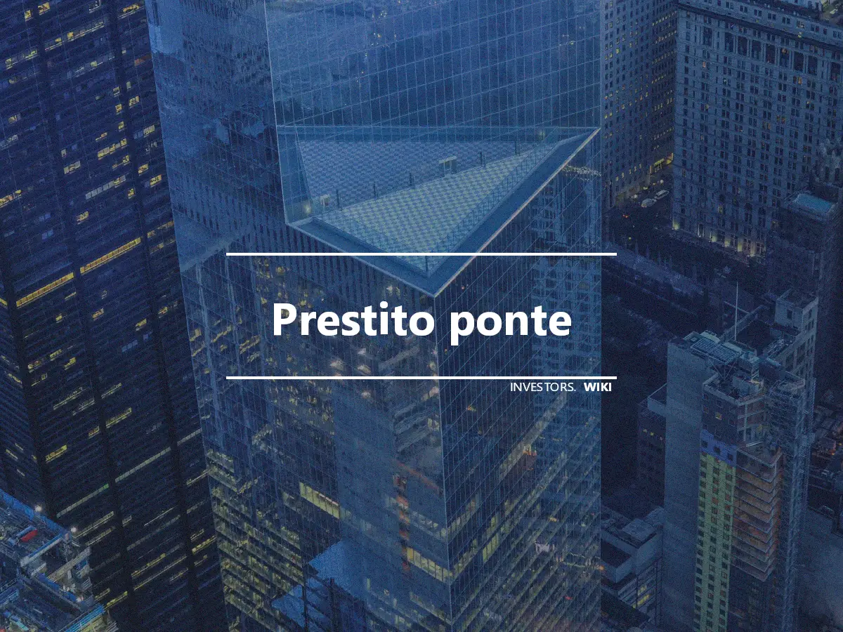 Prestito ponte