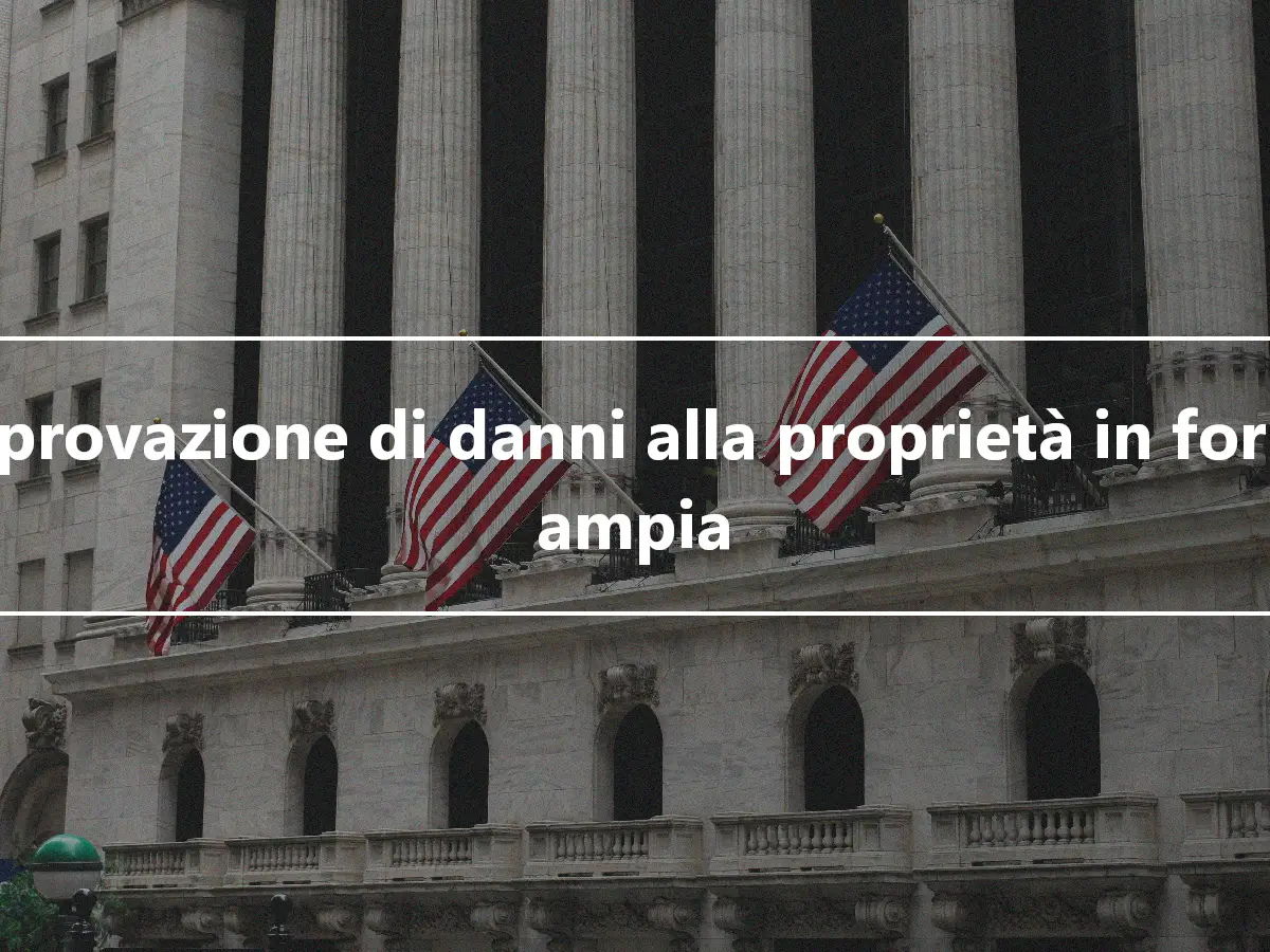 Approvazione di danni alla proprietà in forma ampia