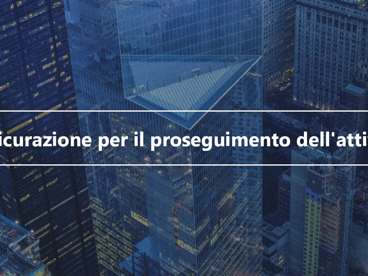 Assicurazione per il proseguimento dell'attività