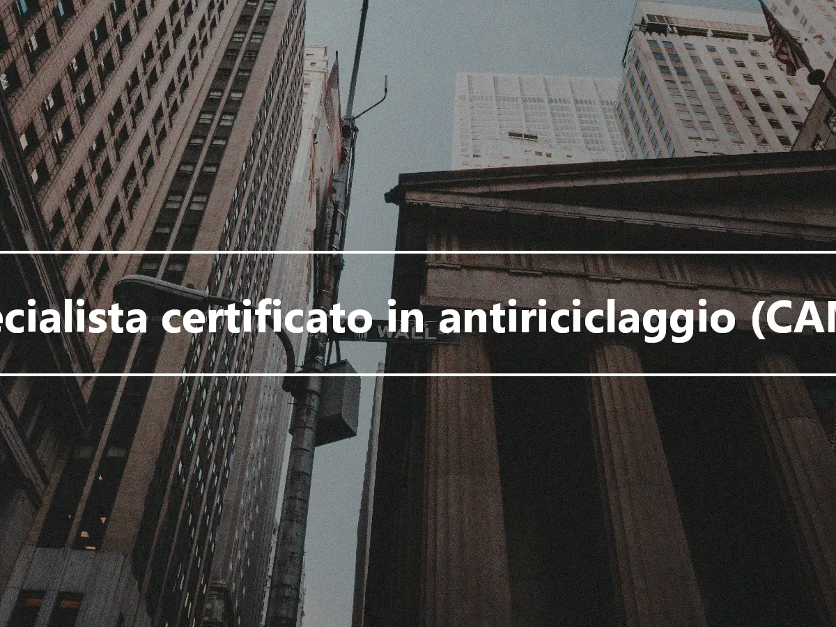 Specialista certificato in antiriciclaggio (CAMS)