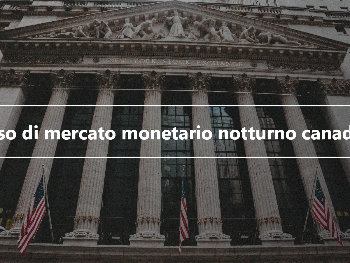 Tasso di mercato monetario notturno canadese