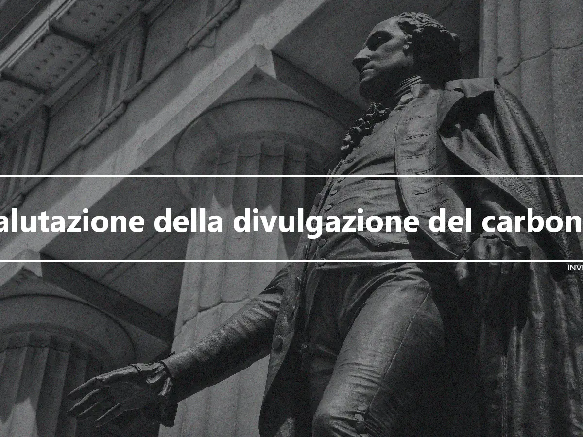 Valutazione della divulgazione del carbonio