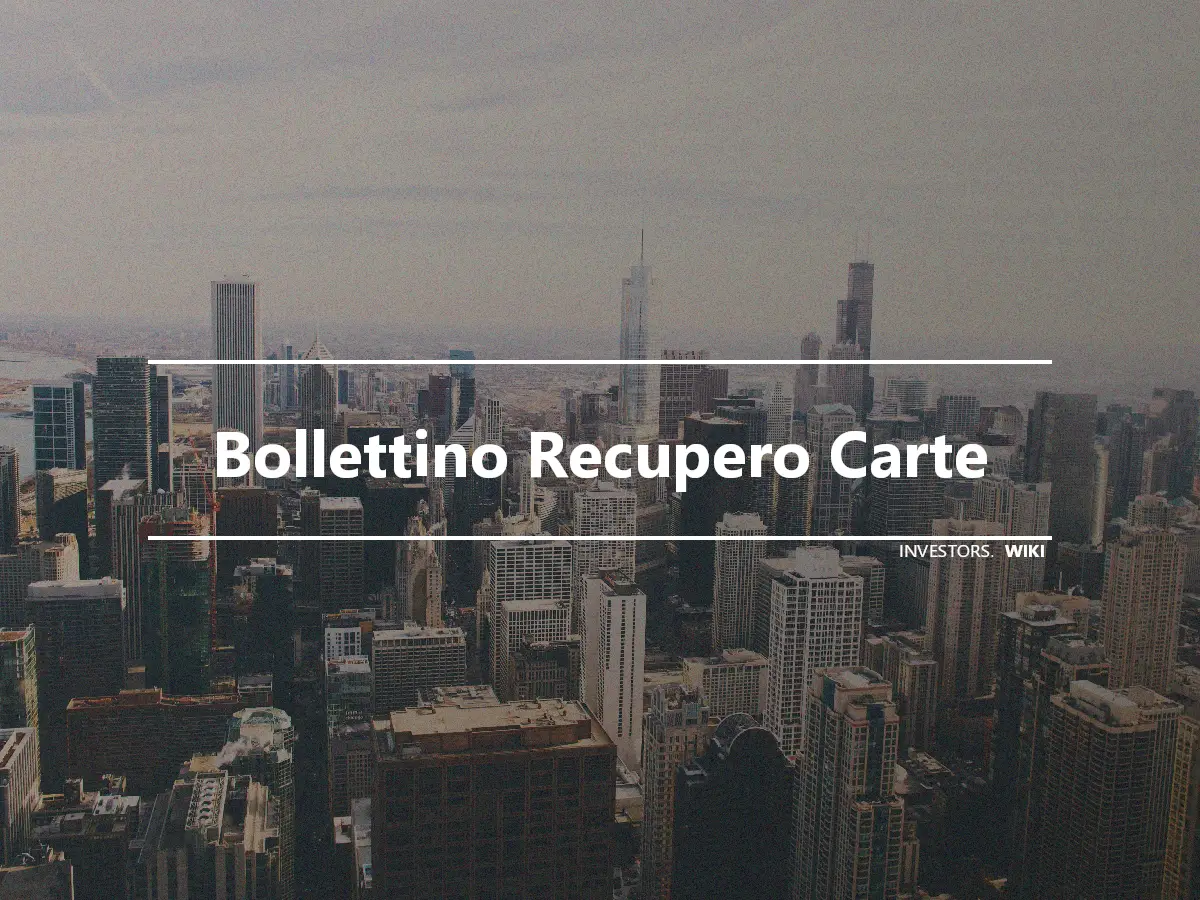 Bollettino Recupero Carte